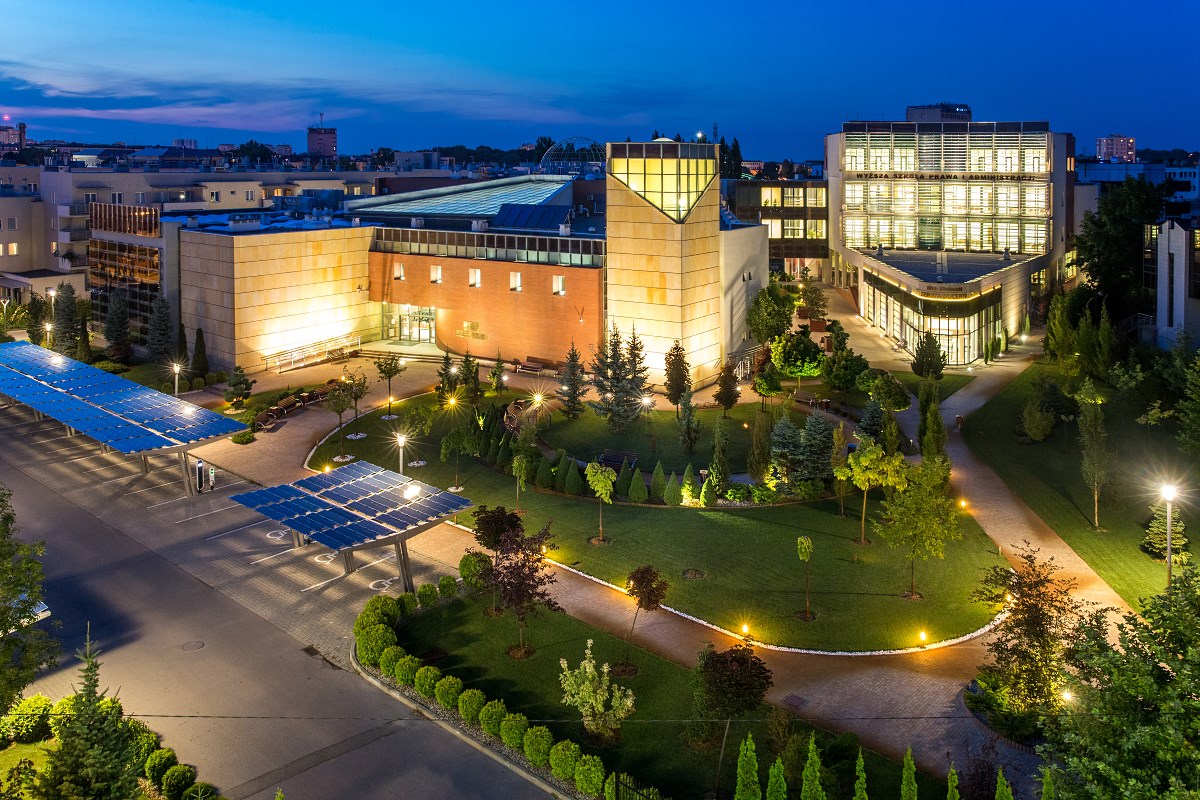 WSPiA University of Rzeszów by night