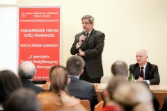 Wykładowcy WSPiA: prof. Andrzej Zoll i prof. Zbigniew Ćwiąkalski.